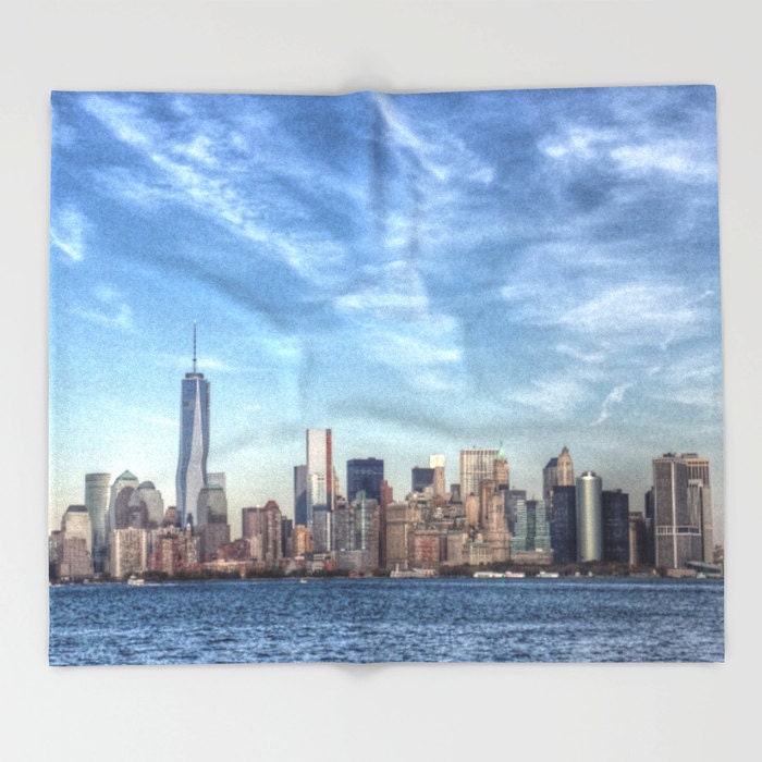 New York Manhattan Landscape Throw Blanket, Super Soft Blanket, Home