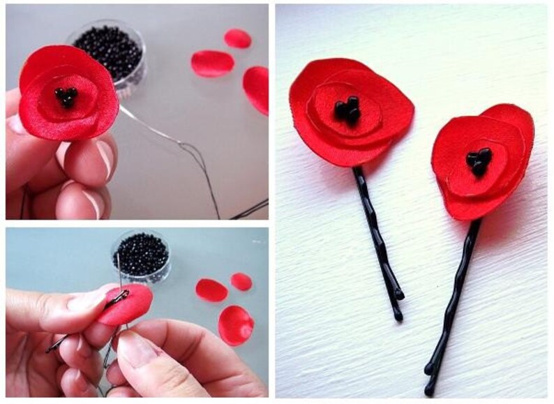 Ebook . Make Your Own Fabric Poppy Flower . DIY . PDF Tutorial Etsy