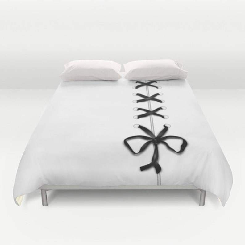 Laced Duvet Cover Ribbon Print Made To Order Image 0