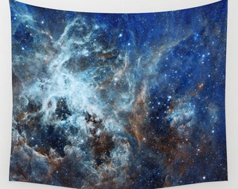 Tarantula Nebula Wall Art, Office, Space Tapestry, Stars, Planets, Navy Blue Wall Art, Nature, Space Home Interior, Starry Night, Dorm