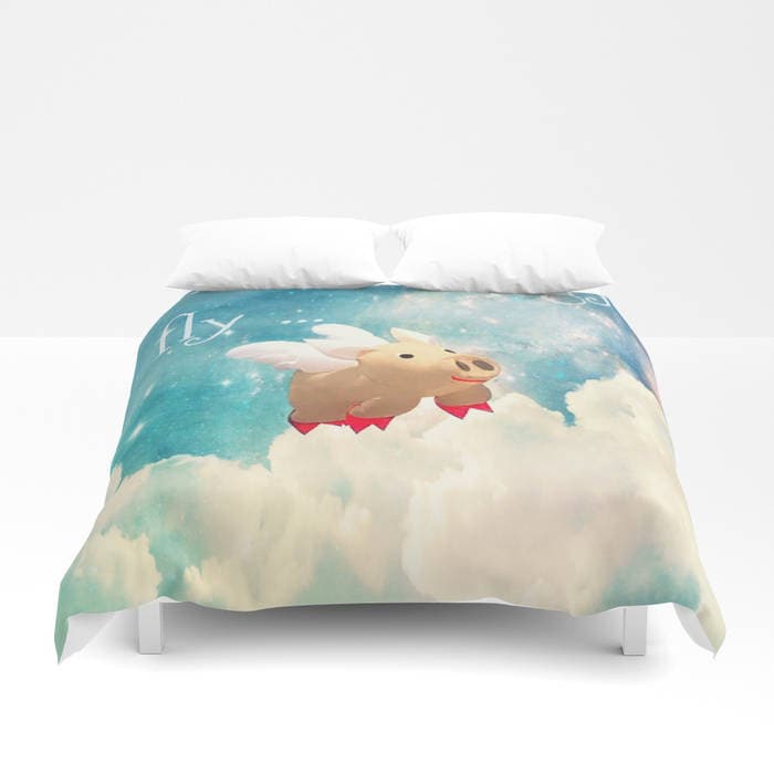 When Pigs Fly Duvet Cover Made To Order Humor Eye Candy