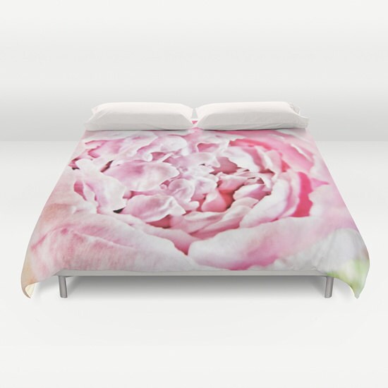 Peony Duvet Cover, Peony Bedding, Flower bedding, Pink, Nature, Floral