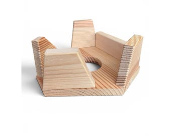 Wooden Tailor's Ham Holder for Steam Ironing Pressing Curved Seams