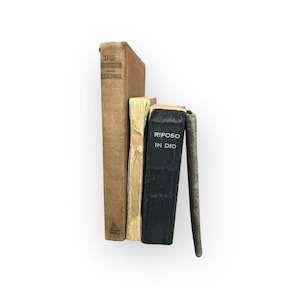 Vintage And Rare Catholic Studies Book Stack Of 4 Italian English Decorative