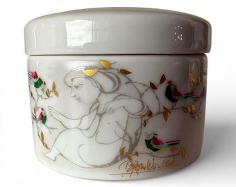 Rosenthal STUDIO-LINIE Signed Bijorn Wiinblad Trinket Box Germany Vintage