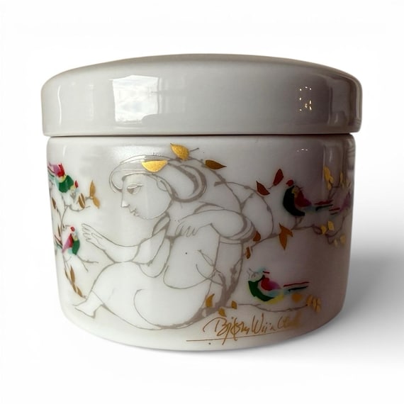 Rosenthal STUDIO-LINIE Signed Bijorn Wiinblad Trinket Box Germany Vintage