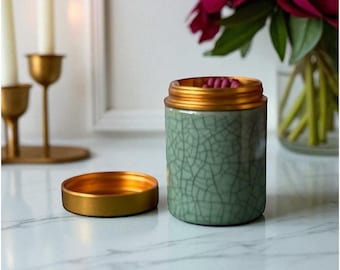 Matchstick Holder With Strike Pad Ceramic Screw Top Safety Match Holder