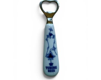 B&G Bing And Grondahl Porcelain Bottle Opener Tuborg Brewery Denmark Circa 1960s