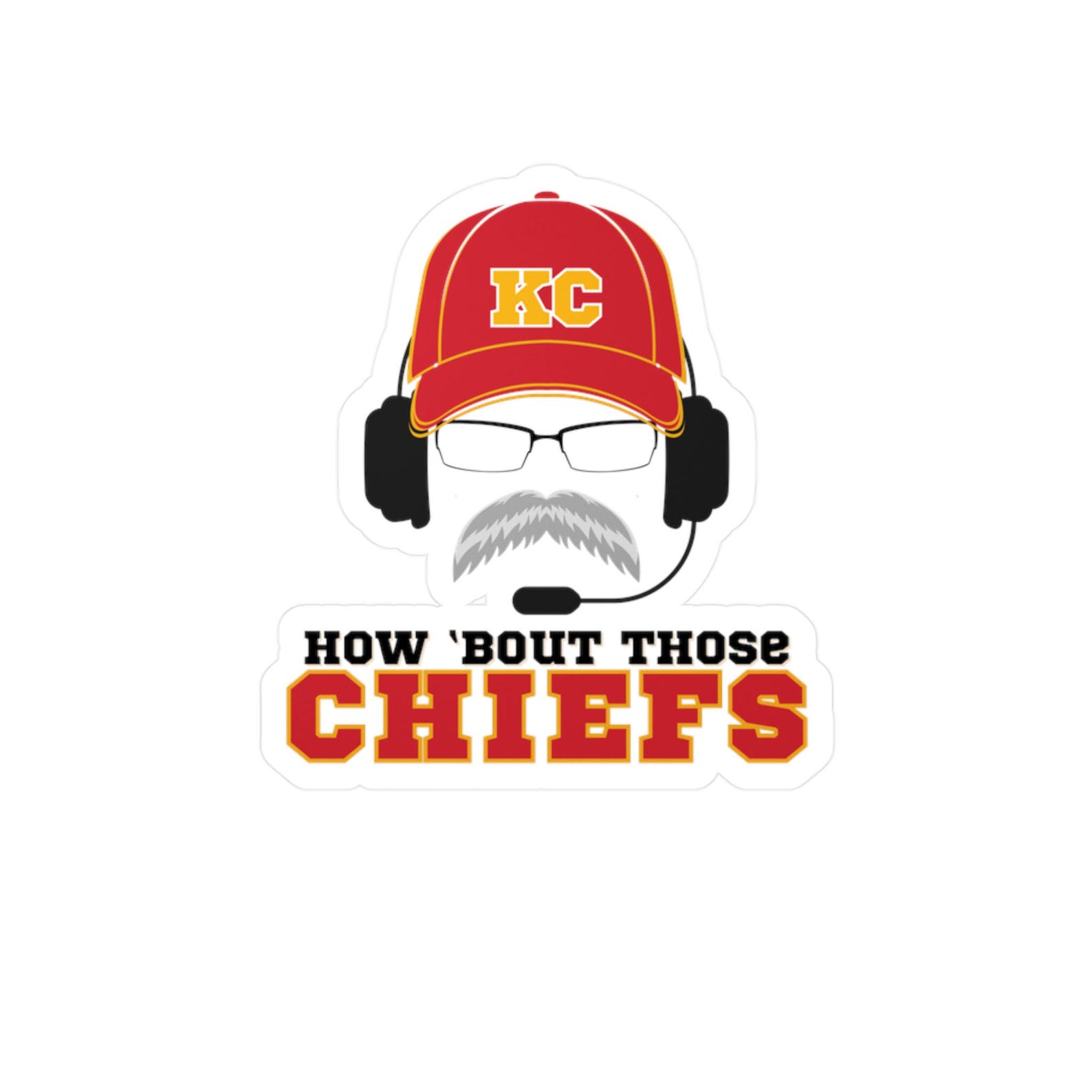 Coach Reid Sticker for Kansas City Chiefs Andy Reid Decal How Bout ...