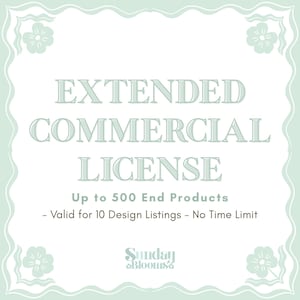 Extended Commercial License for 10 Design Listing Up to 500 Products | Seamless Patterns for Fabric, Stationery, Home Decor, Crafts and more