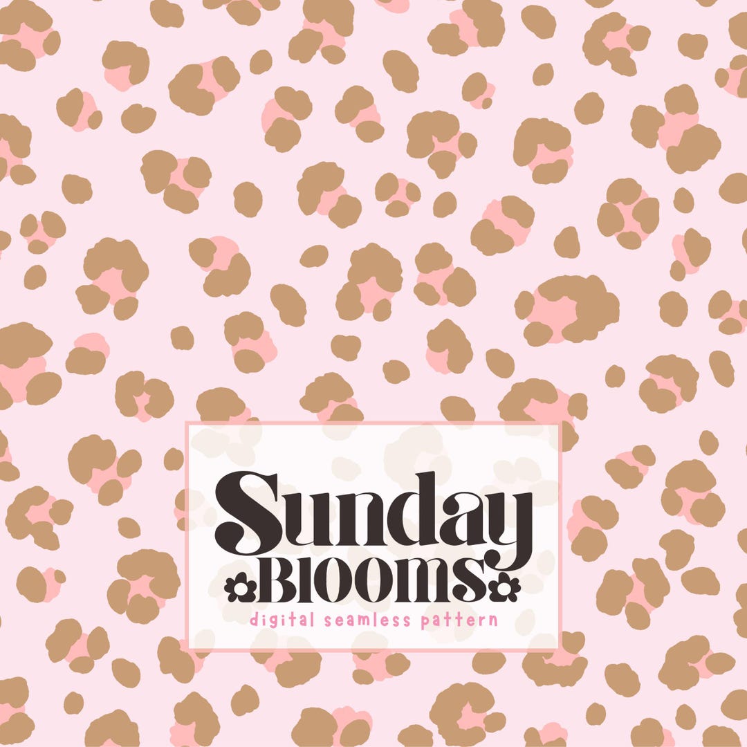 Pink Leopard Pattern Preppy Sweet Pink Leopard Seamless Pattern, Cute Coquette Animal Print Digital ...