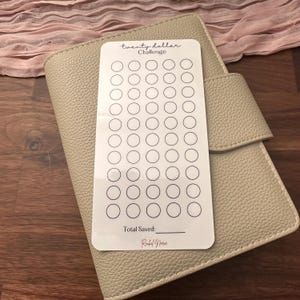 ドル貯金チャレンジトラッカー | 光沢のあるカードストックとマットなベラム | 20ドルチャレンジ | 再利用可能な貯金トラッカー