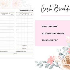 Neutral Cash Envelope Breakdown Tracker