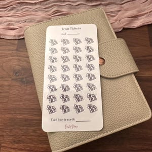 Travel Savings Tracker | Glossy Cardstock & Matte Vellum | Train Tickets | Reusable Savings Tracker