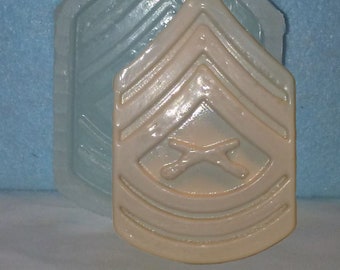 Made To Order custom food safe silicone candy molds – 3" Marine Master Sergeant