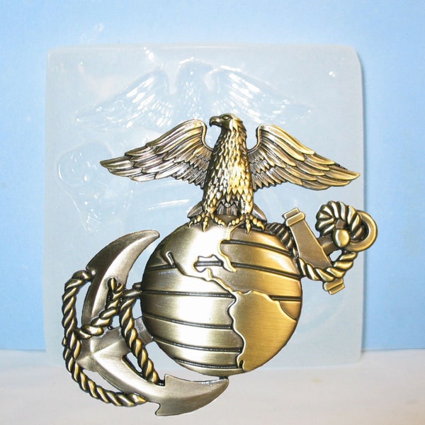 Made To Order custom food safe silicone candy molds – 3" Marine globe and eagle