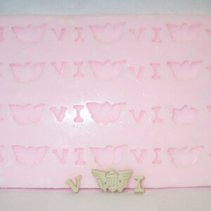 Made To Order custom silicone molds - United States Virgin Islands Flag eagle and letters