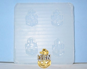 Made To Order custom food safe silicone candy molds – 1" Navy Chief (E-7) anchor