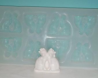 Made To Order custom food safe silicone candy molds - wedding cats