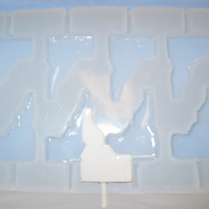 Made To Order custom food safe silicone candy molds - Idaho state lollipop