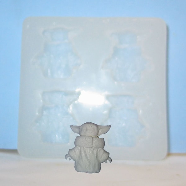 Made To Order custom food safe silicone candy molds –1" Baby Yoda