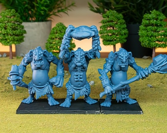 Moredaun's Trolls – Highland Miniatures – Fantasy Troll Monster Unit – Resin Miniatures 28mm 32mm for Tabletop Wargames