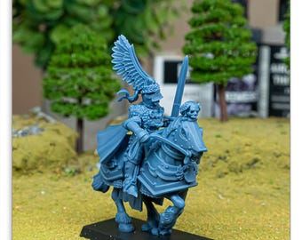 Sunland General on Horse – Highland Miniatures – Human Empire Mounted Commander – Resin Miniature 28mm 32mm