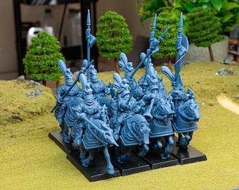Sunland Fierce Claw Knights Cavalry – Highland Miniatures – Human Empire Heavy Cavalry Unit – Resin Miniatures 28mm 32mm