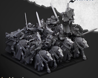 Gallia Questing Knights Mounted 28mm | Mounted Knights on Quest | Highland Miniatures Wargames Fantasy