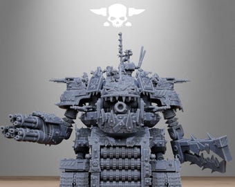 Orc War Mech Walker | Station Forge | Heavy War Machine Unit | Resin Wargaming Miniature | Brutal Army Vehicle Titan 28mm 32mm