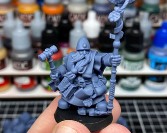 Dwarf Hero Rune Priest | Runpriest| Sons of Ymir | Fantasy | Highland Miniatures | Resin 3D Printed | Emberflag | Wargames