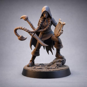 Evergreen Elves Death Dancers Command Group – Beholder Miniatures | Fantasy Elf Leaders & Heroes | Woodland Army Characters | 28mm 32mm