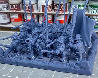 Sons of Ymir Dwarves - Infantry Dwarf Pikemen – Highland Miniatures | Resin Wargaming Figures | emberflag