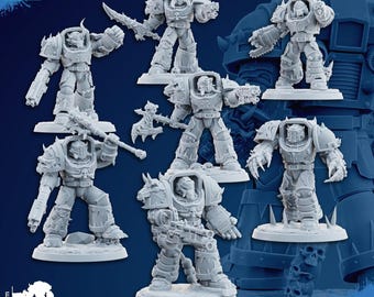 Heretic Knights Gun Squad – GHAMAK | Chaos Heavy Weapon Troops | Sci-Fi Wargame Miniatures