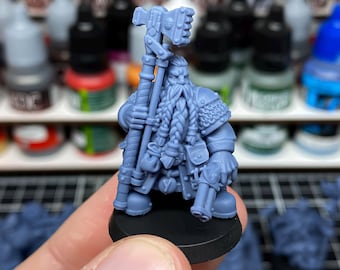 Sons of Ymir Dwarf Engineer – Highland Miniatures – Dwarf Hero Character – Fantasy Resin Miniature 28mm 32mm Model