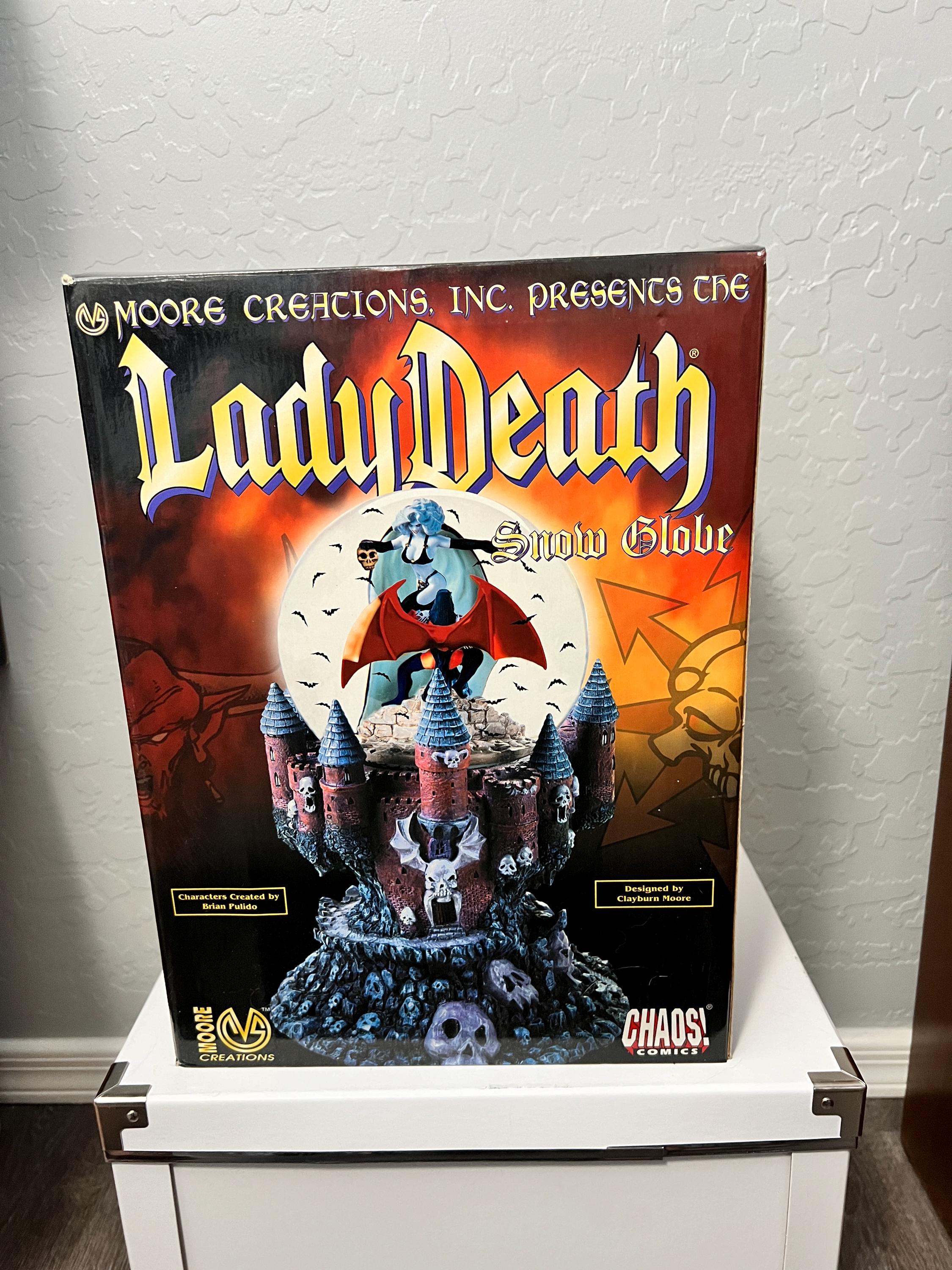 1997 Chaos Comics Lady Death V Purgatori Musical Snow Bats Globe 