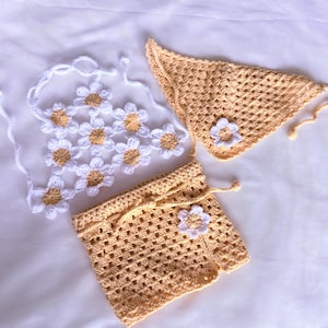 Crochet Baby Girl Set,Baby Summer Set,Baby Swimsuit,Halter Top,Crochet Baby Bikini,Newborn  photo set ,Crochet Baby Set,Crochet Shorts Set