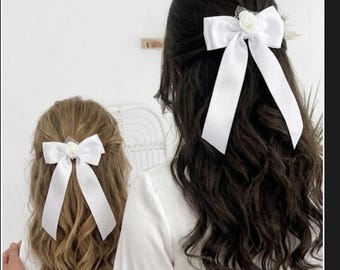 Satin Rose Hair Clips – Mother Daughter Matching Accessories