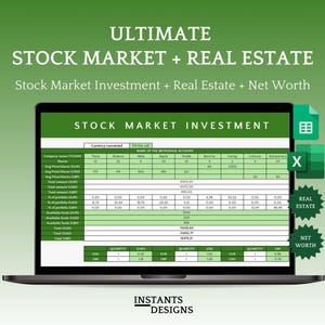Hoja de inversion: seguimiento de acciones, ingresos y gastos de propiedad, diario de trading en excel, gestion inmobiliaria, finanzas