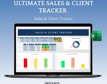 Buy Sales Pipeline Tracker Spreadsheet, Excel CRM Client Tracking ...