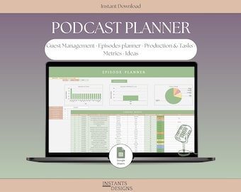 Podcast Planner, Podcast Table, Podcast Content Planner, Stream Background, Podcast Video Editing, Stream Package, Social Media Planner