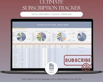 Subscription Tracker, Expense Tracker | Bill Tracker, Savings Tracker, Spending Tracker | Canva, Netflix, Claude, ChatGPT Plus