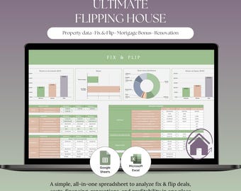 House Flipping Spreadsheet: Rehab Budget, Deal Analyzer (Google Sheets, Excel)