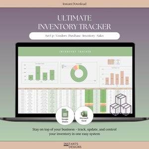 Excel Inventory Tracking Template: Small Business Inventory Management, Inventory List, Order Tracking, logistic google sheets