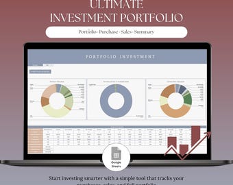 Stock Investment Tracker Google Sheets | Portfolio Planner (Digital Download)