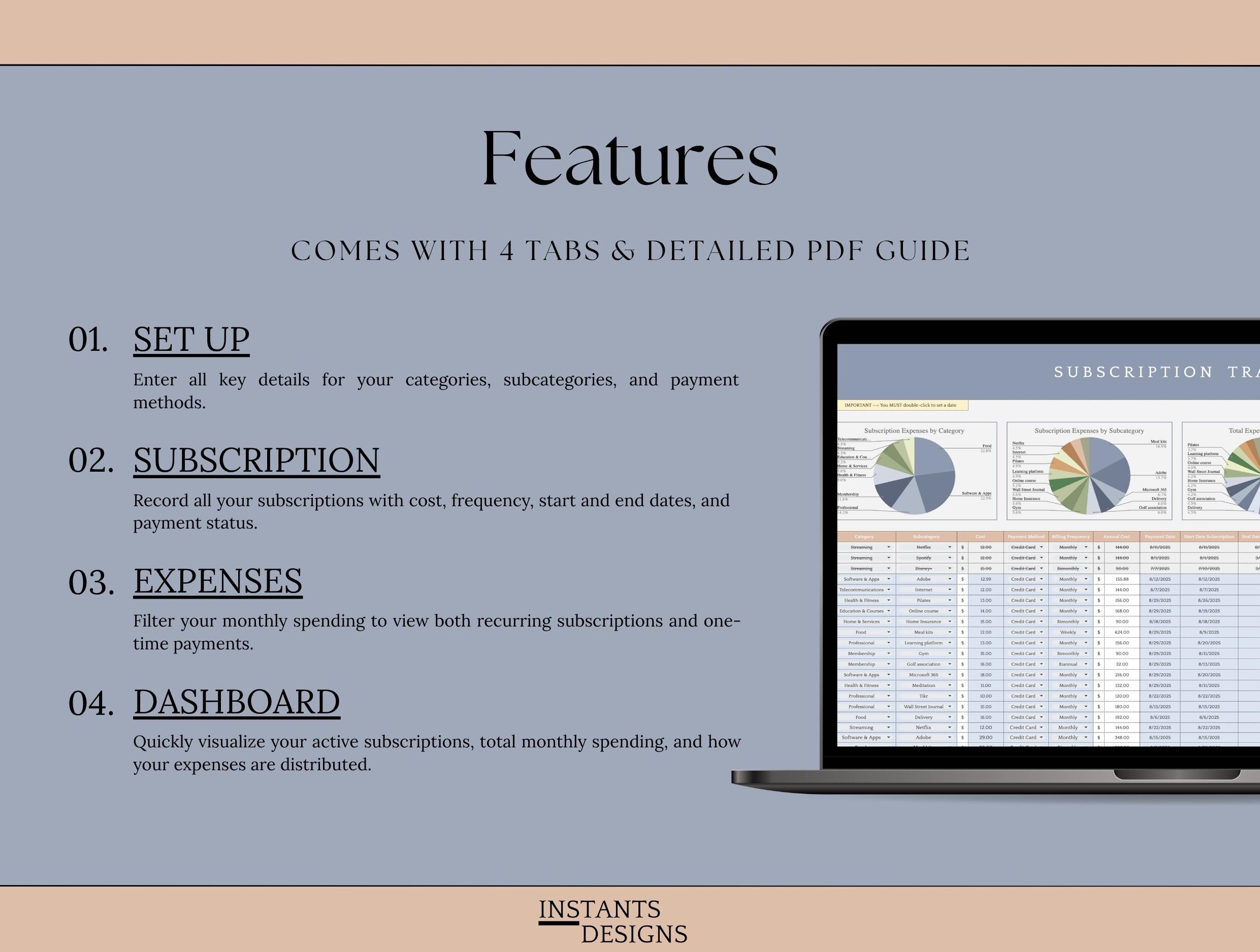 Business Subscription Tracker for Saas & Software | Recurring Work ...