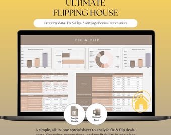Fix & Flip Investment Analysis Spreadsheet (Excel, Google Sheets)