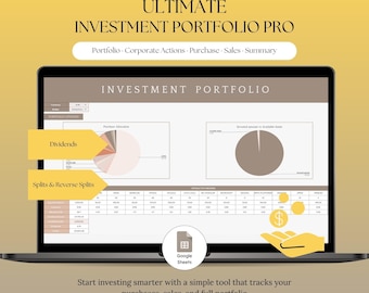Google Sheets Investment Portfolio Tracker (Digital Download)