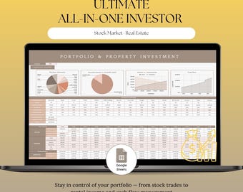 All-in-One Portfolio Tracker: Investment, Real Estate, Stock Market, Income, FIFO & Mortgage Tracker