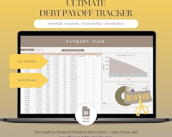 Debt Payoff Tracker: Snowball & Avalanche Method Spreadsheet (Google Sheets)